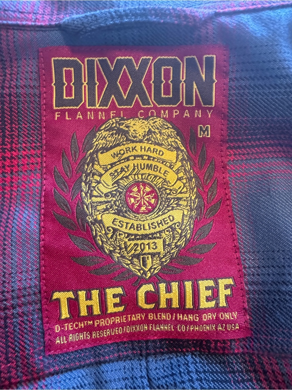 DIXXON Women’s THE CHIEF Red and Gray Plaid Button-Down Shirt - Picture 2 of 8